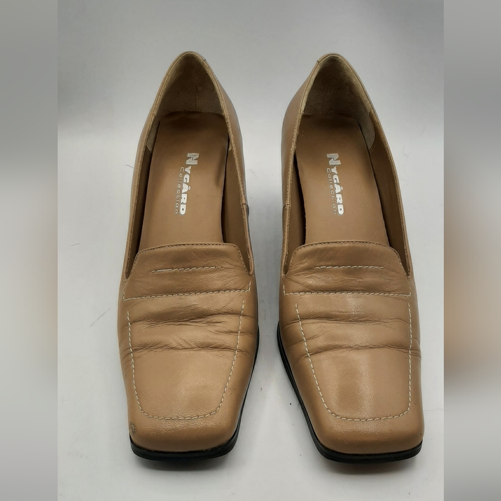Nygard Collecton Courtney Leather Women's Shoes 7 1/2 M Beige Dress Shoes